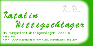 katalin wittigschlager business card